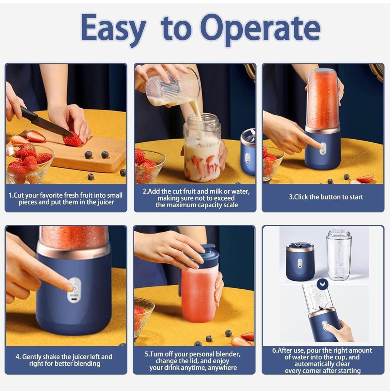 Small Portable Juicer , Blender for Smoothies & Juices