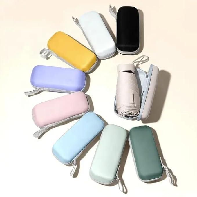 Mini Capsule Umbrella. Travel Mini Folding Compact Umbrella with Case